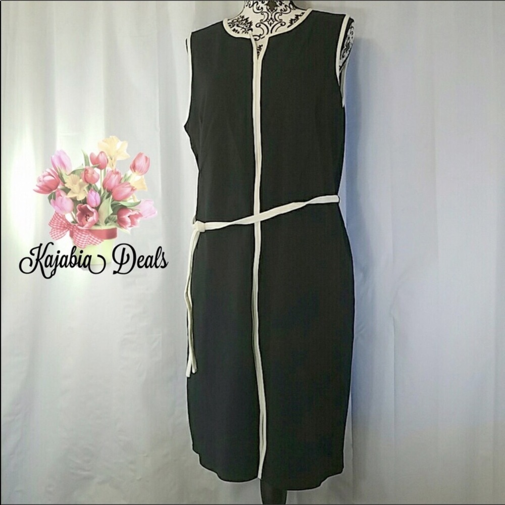 TALBOTS Black Sleeveless Dress Size 16 Petite
